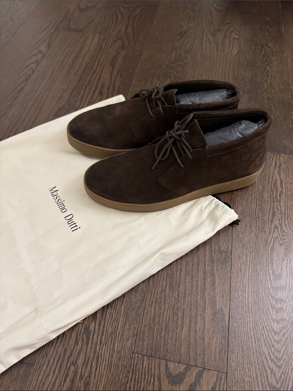 Massimo Dutti Brown Suede Chukka Boots